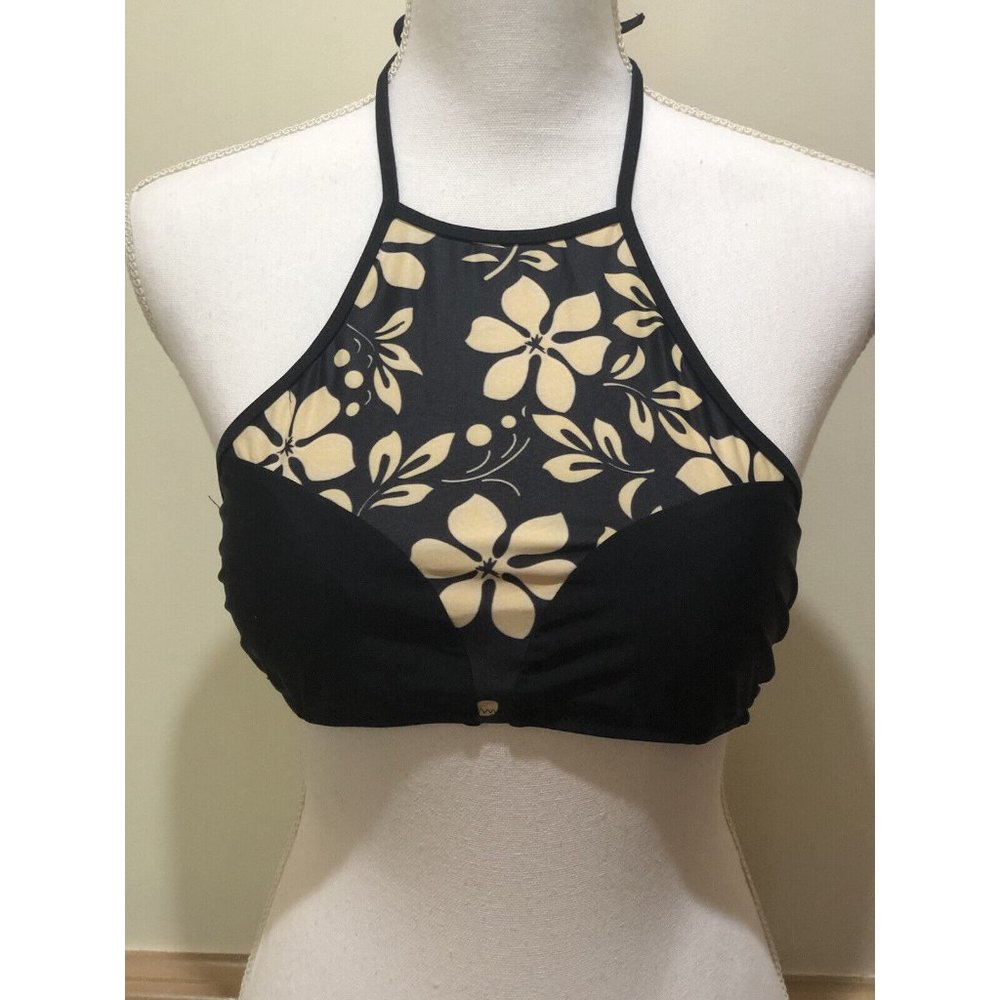 Apparel Bikini Top ~ Black/Tan~ Size Medium